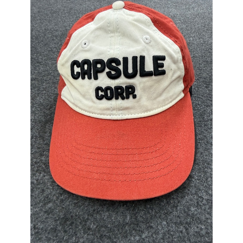 Dragon Ball Z Hat Capsule Corp Mens OSFA Red White Baseball Cap Anime